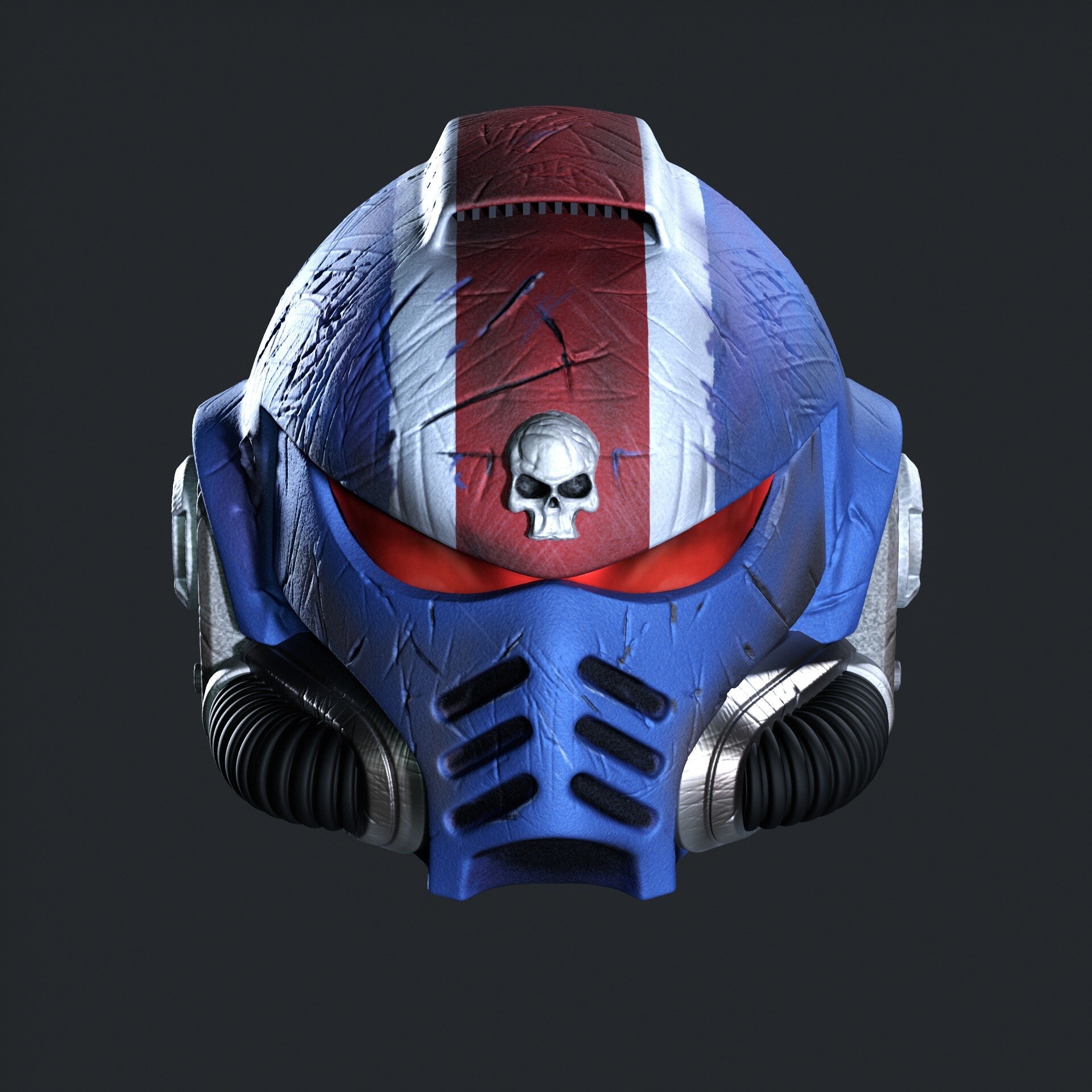 Captain Titus UltraMarine 1/4th scale Helmet Metal