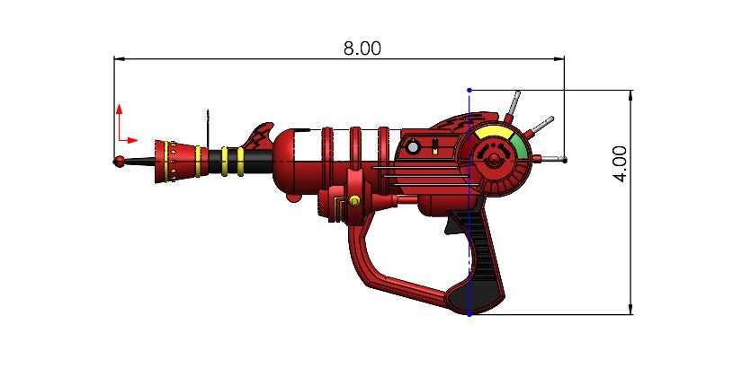 RayGun Desk Display 8 inch- SigmaGuns